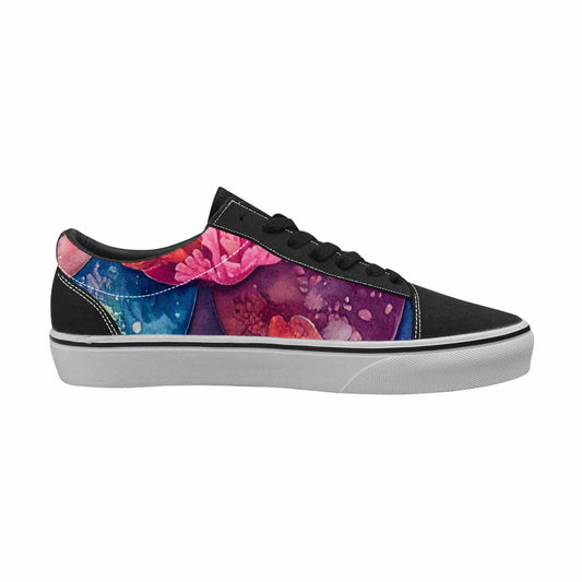 WOMEN'S Fish Scale Coral Canvas Lace-Up Cottagecore Custom Sneakers