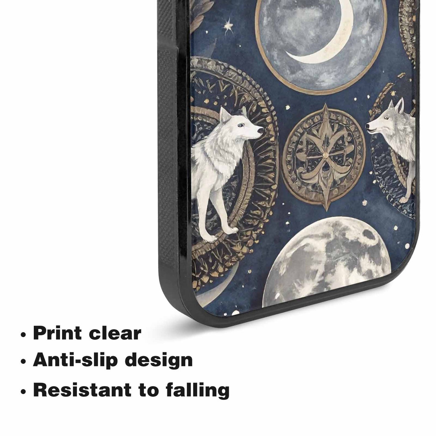 iPhone 15 Plus Case — Wolves Everywhere Collage Overlap Small Wolf, Unique Phone Case Design