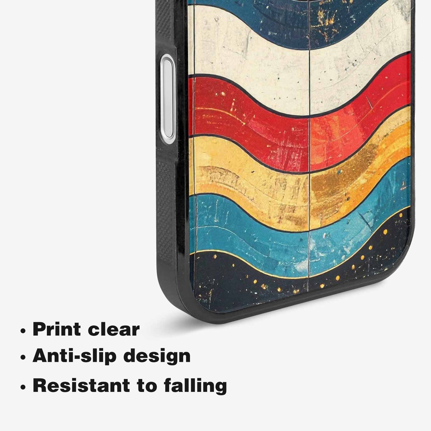iPhone 16 Case — Retro Wave Scallop Stripe Small Lma, Custom Phone Case