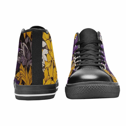 MEN'S Nonbinary Flag Color High Top Canvas Vibrant Chaos Shoes