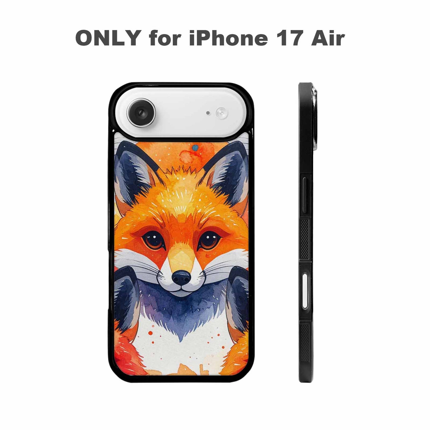 iPhone 17 Air Case — Watercolor Kawaii Fox Faces Watercolor Abstract, Custom Phone Case