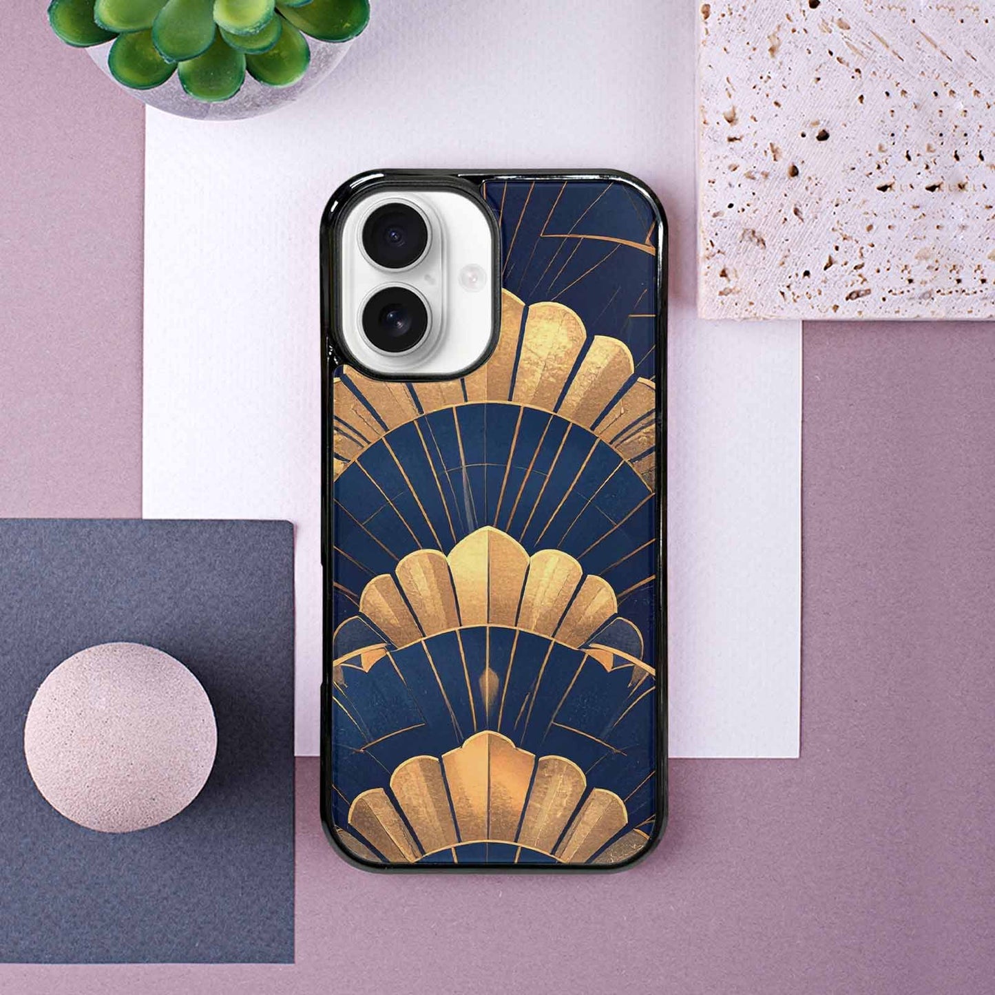 iPhone 16 Case — Art Deco Illustration Pattern, Unique Phone Case Design