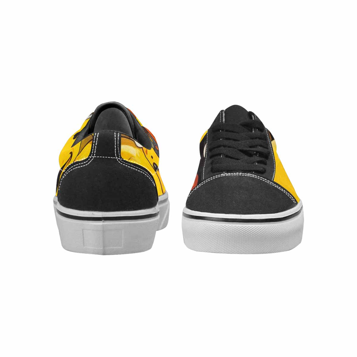 WOMEN'S Melting Moon Smiley — Lace-Up Canvas Dark Academia Custom Sneakers