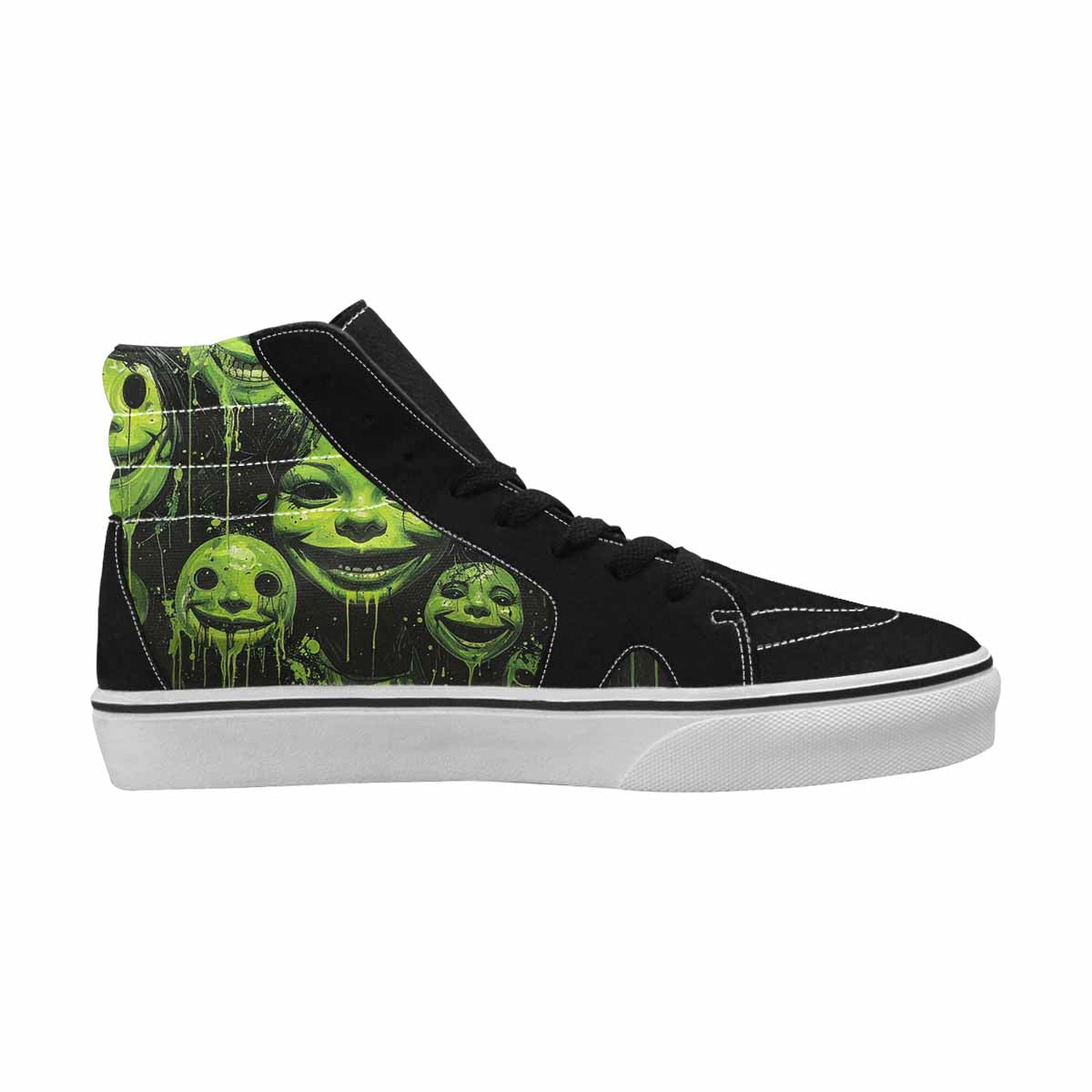 MEN'S Melting Moon Smiley High Top Canvas Dark Academia Sneakers