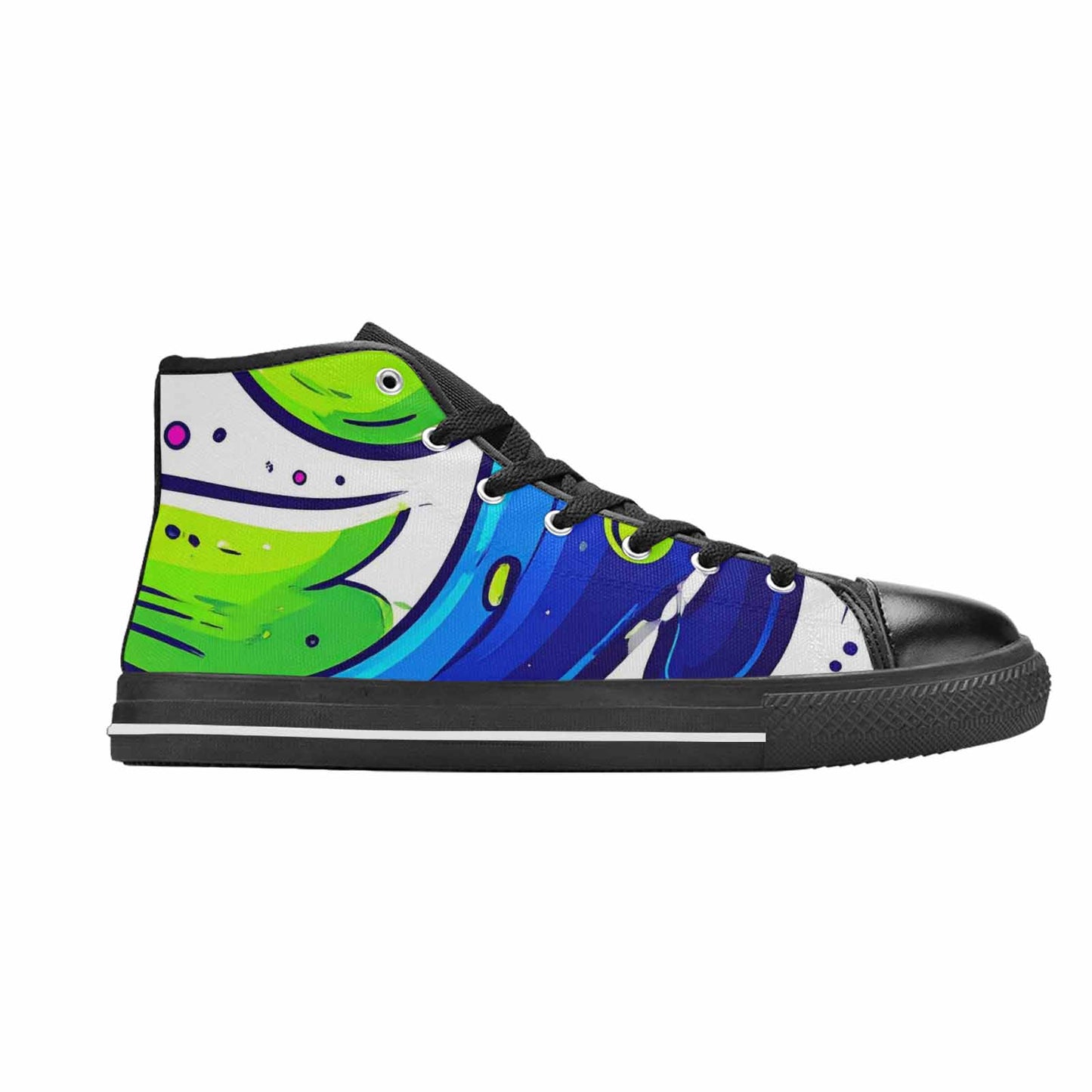 MEN'S Acid Wash Cartoon High Top Canvas Surreal Shoes