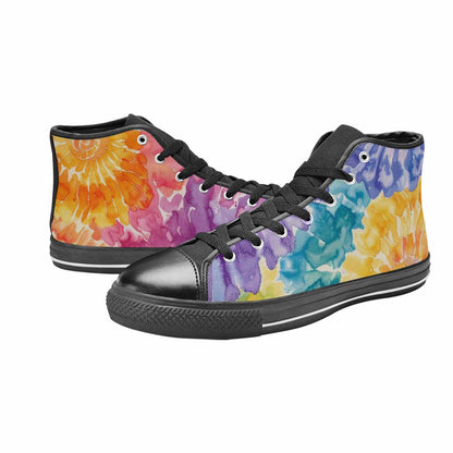 MEN'S Tie Dye Swirl High Top Canvas Vivid Shoes