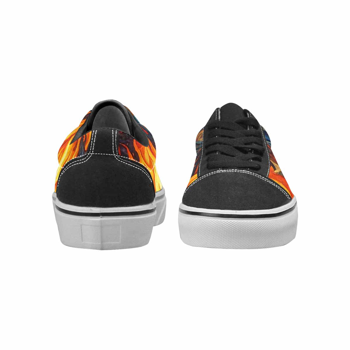MEN'S Fire Flame Canvas Lace-Up Y2K Custom Shoes