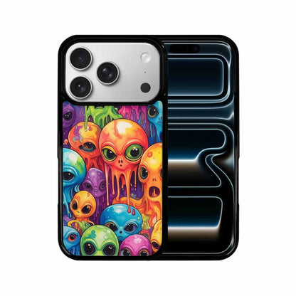 iPhone 17 Pro Case — Melting Aliens Pattern Hundreds Of Alien, Custom Phone Case