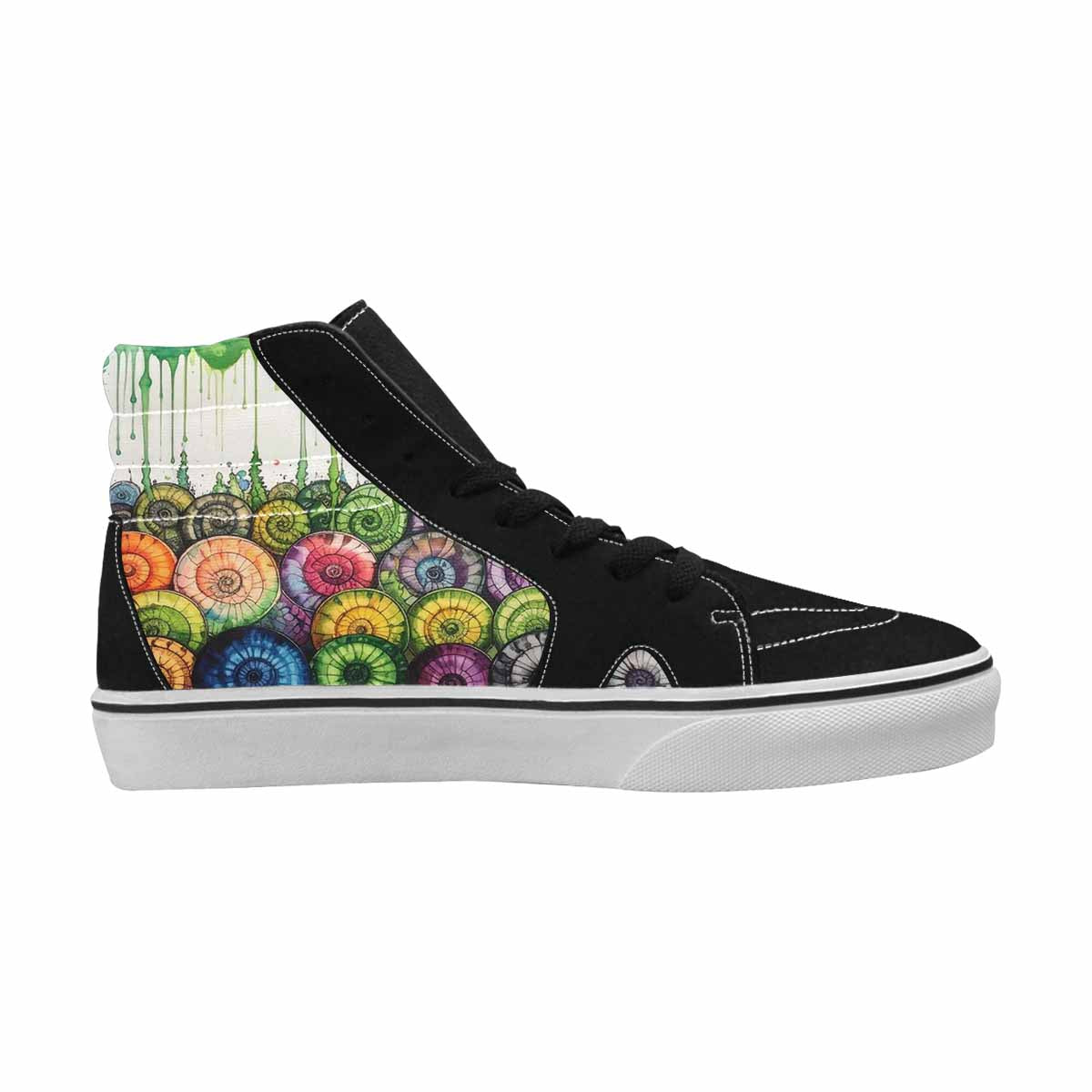 MEN'S Tie High Top Canvas Grunge Custom Shoes