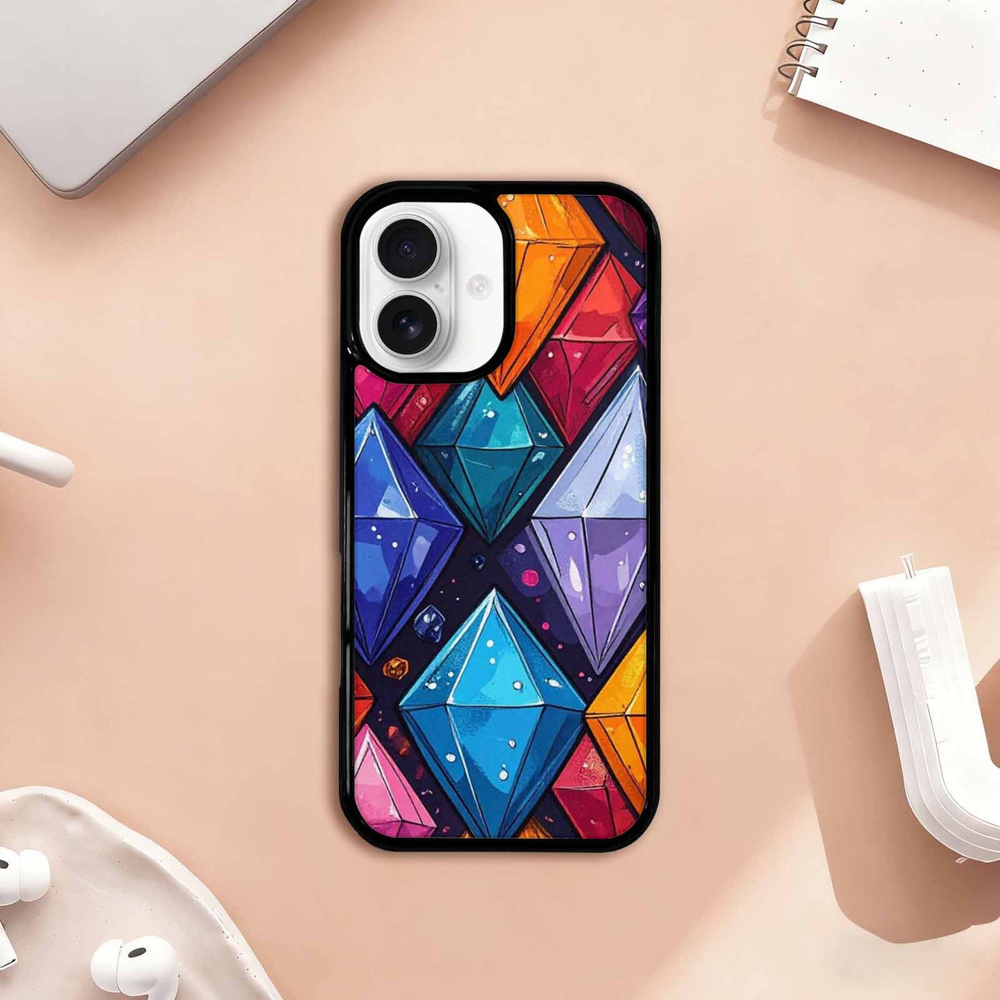 iPhone 17 Case — Vintage Summer Diamond Retro Vintage, Customized Protective Case