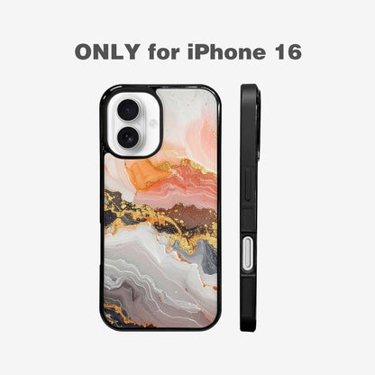 iPhone 16 Case — Marble Vein Marble Veins Pattern Hundreds, Personalized Phone Case