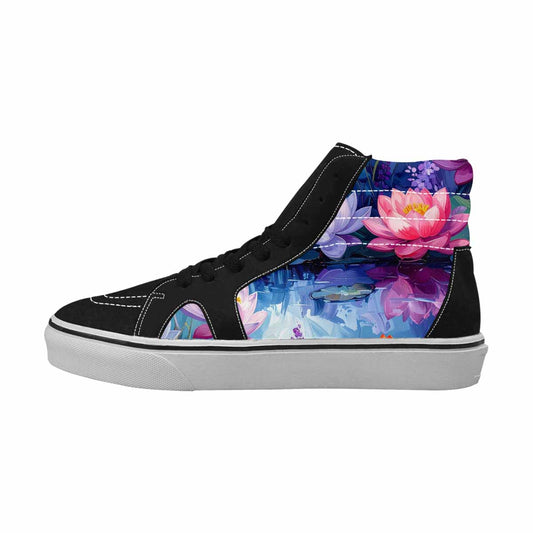 WOMEN'S Monet-Style Impressionist Water High Top Canvas Cottagecore Shoes