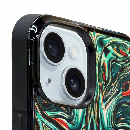 iPhone 15 Plus Case — Holographic Tribal Blaze, Unique Phone Case Design