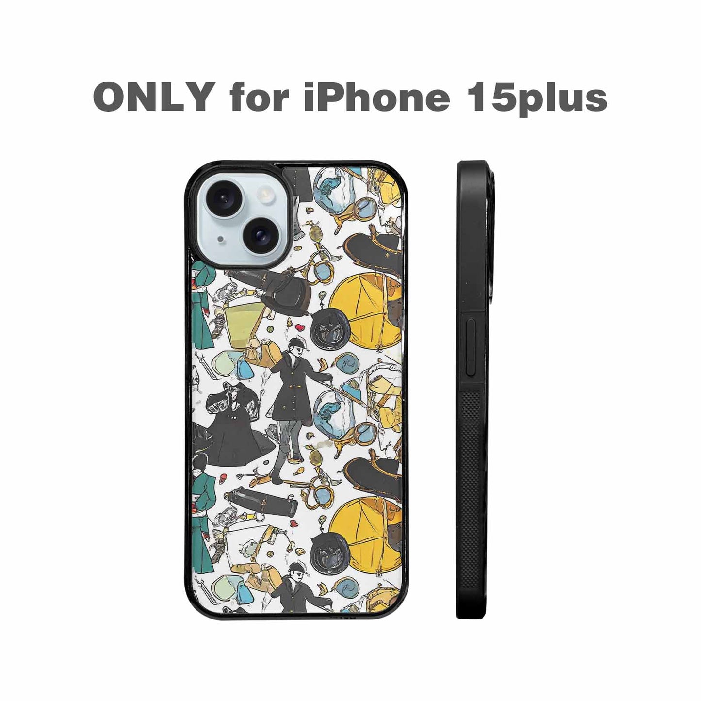 iPhone 15 Plus Case — Noir Spy Silhouette Pen Ink Noir, Custom Art Phone Cover