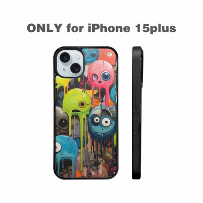 iPhone 15 Plus Case — Aliens Camomelting Aliens Patt Fgd, Unique Phone Case Design