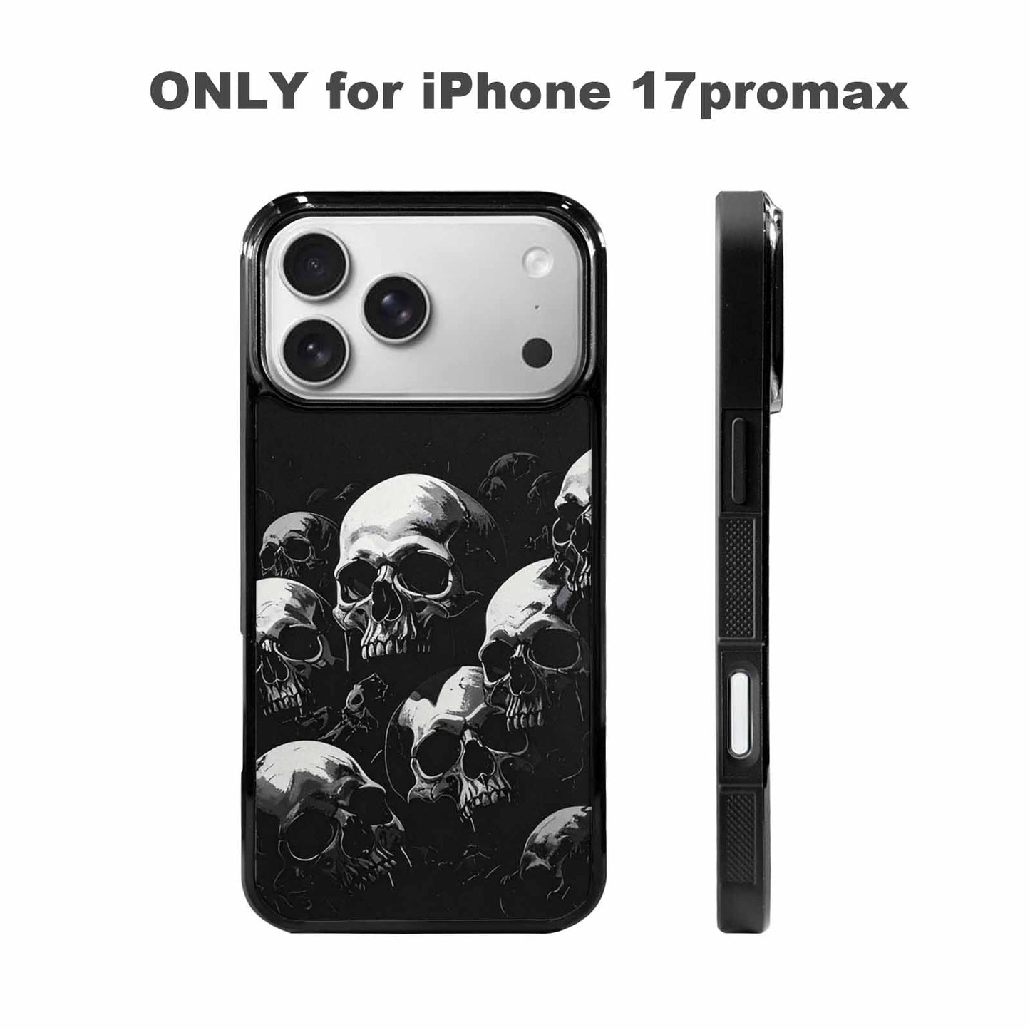iPhone 17 Pro Max Case — Skull Dark Art Gothic Print Gothic, Custom Phone Case