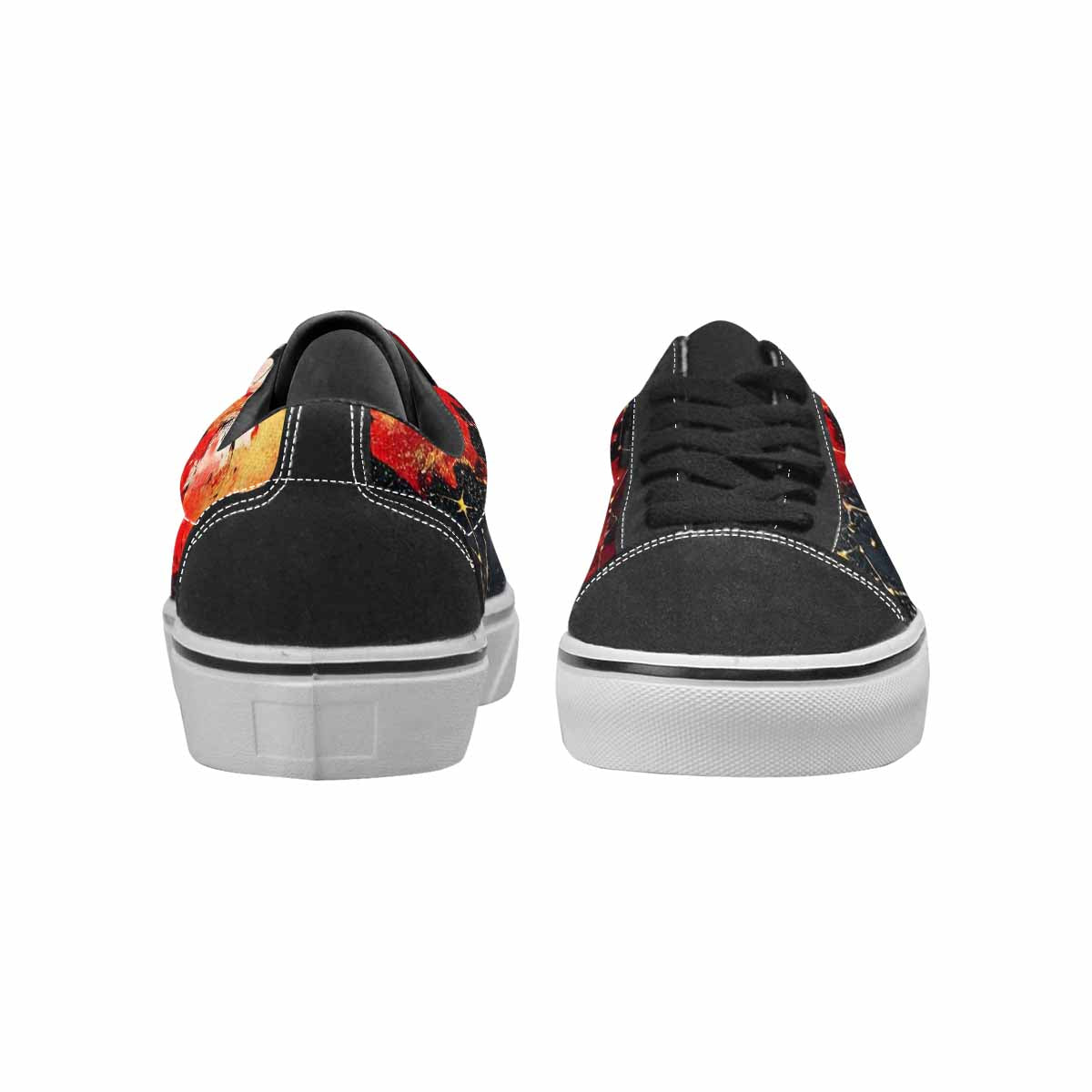 WOMEN'S Zodiac Constellation Lace-Up Canvas Vibrant Chaos Sneakers