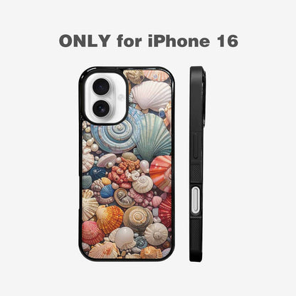 iPhone 16 Case — Seashell Collage Seashell Collage Pattern Hundreds, Unique Phone Case Design