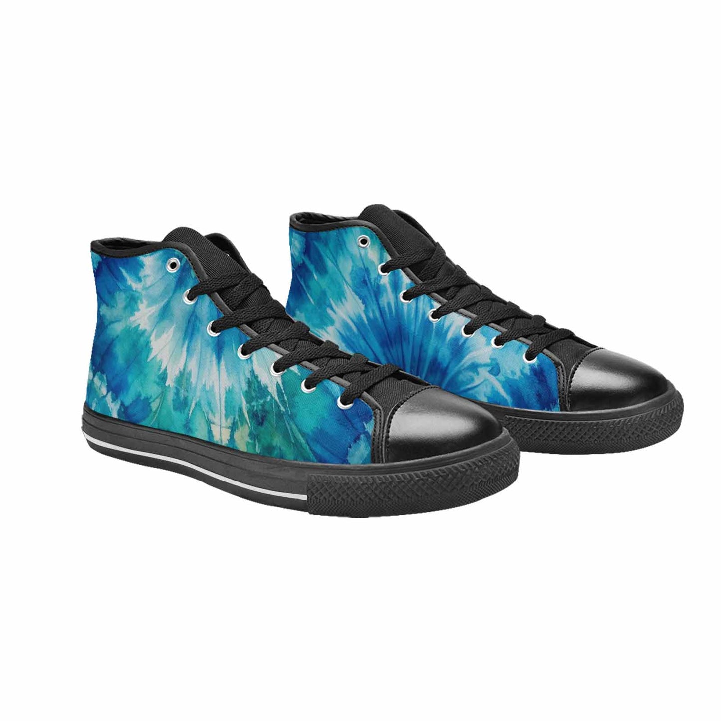 WOMEN'S Tie Dye - High Top Canvas Dark Academia Custom Sneakers