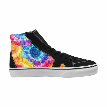 WOMEN'S Tie Dye Swirl High Top Canvas Dreamcore Custom Sneakers