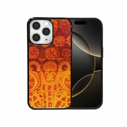 iPhone 15 Pro Max Case — Marigold Day Of The Dead Marigold, Custom Print Case Cover
