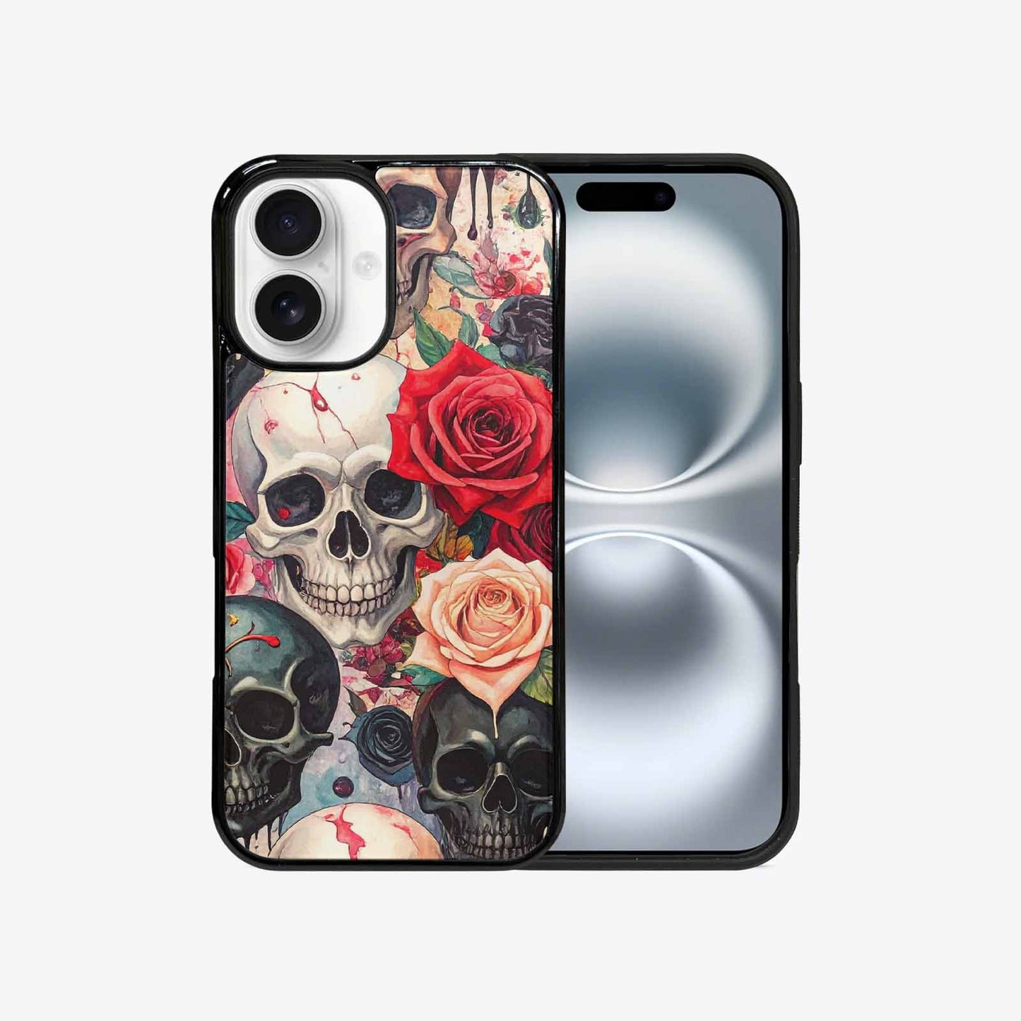 iPhone 16 Case — Skulls And Roses Skulls And Roses, Original Design Phone Case
