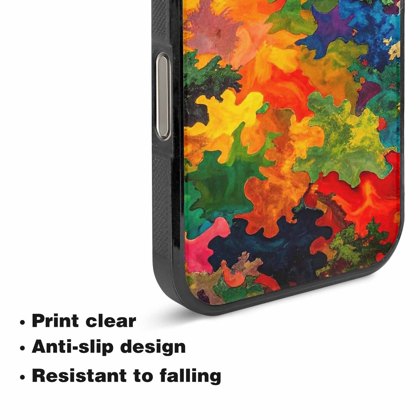 iPhone 16 Pro Case — Camo Patches Full Color Vibrant Camo, Custom Phone Case