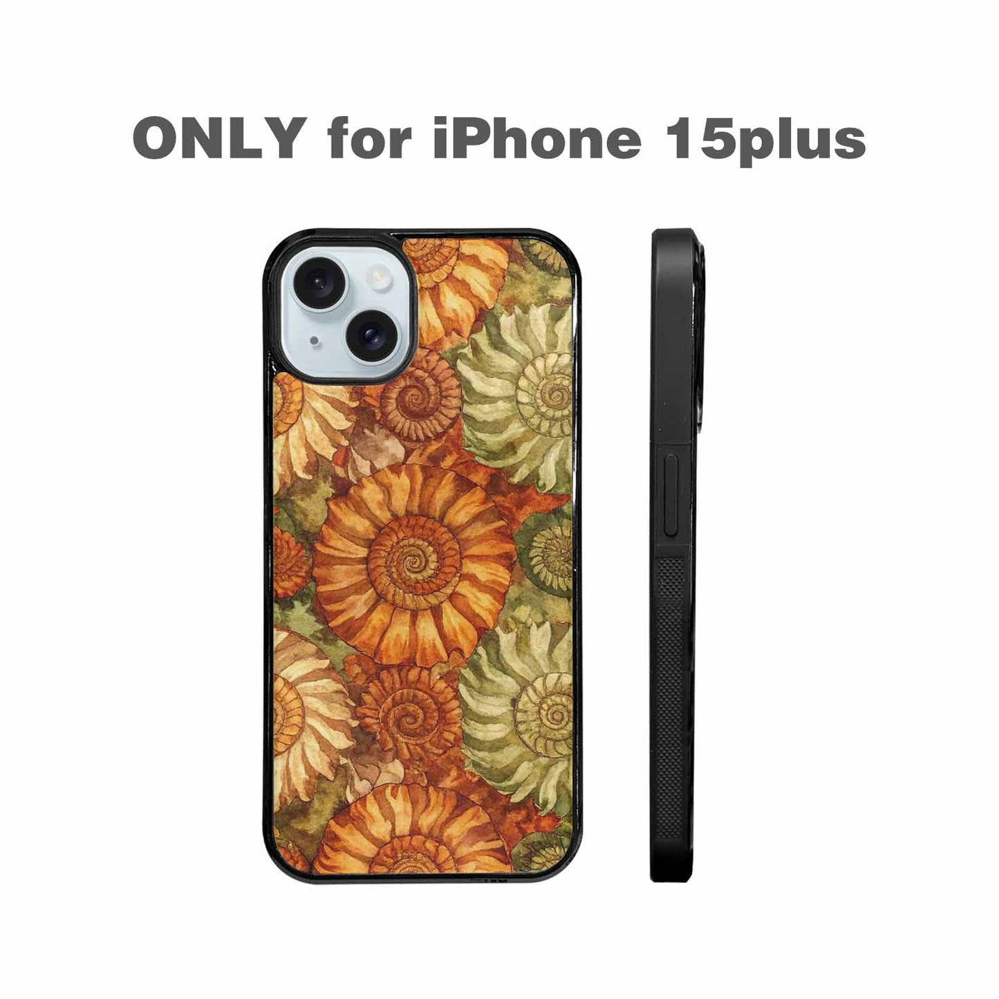 iPhone 15 Plus Case — Tie Dye Earth Tones Blended Overlapping, Custom Printed Phone Case