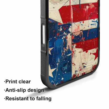 iPhone 17 Case — Patriotic Stars And Stripes Galaxy Space, Custom Art Phone Cover