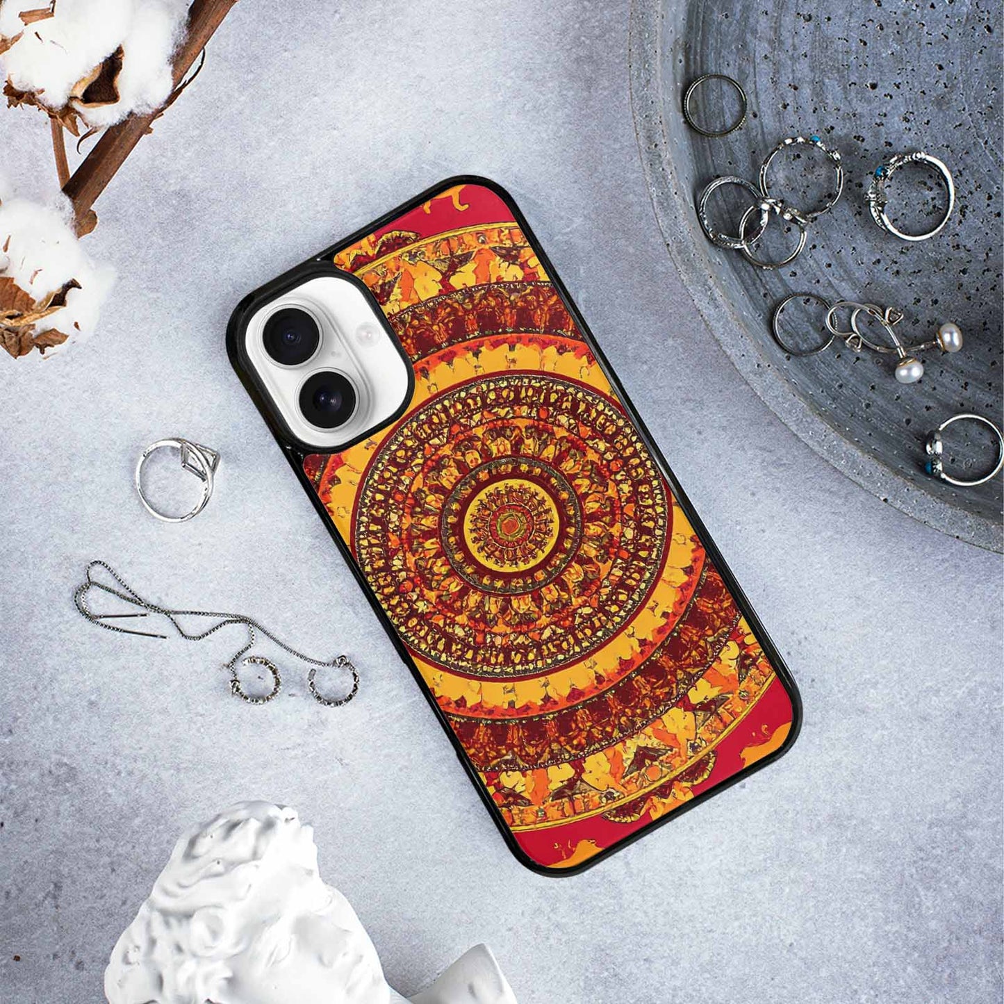 iPhone 16 Plus Case — Mandala Lions Custom, Original Design Phone Case