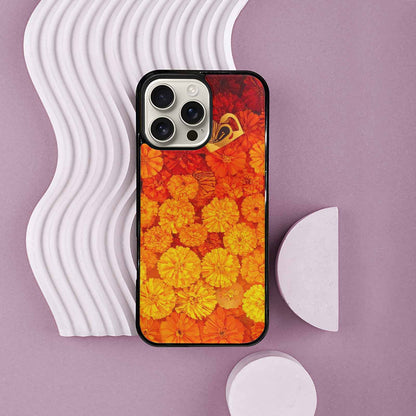 iPhone 16 Pro Max Case — Marigold Day Of The Dead Marigold, Personalized Phone Case