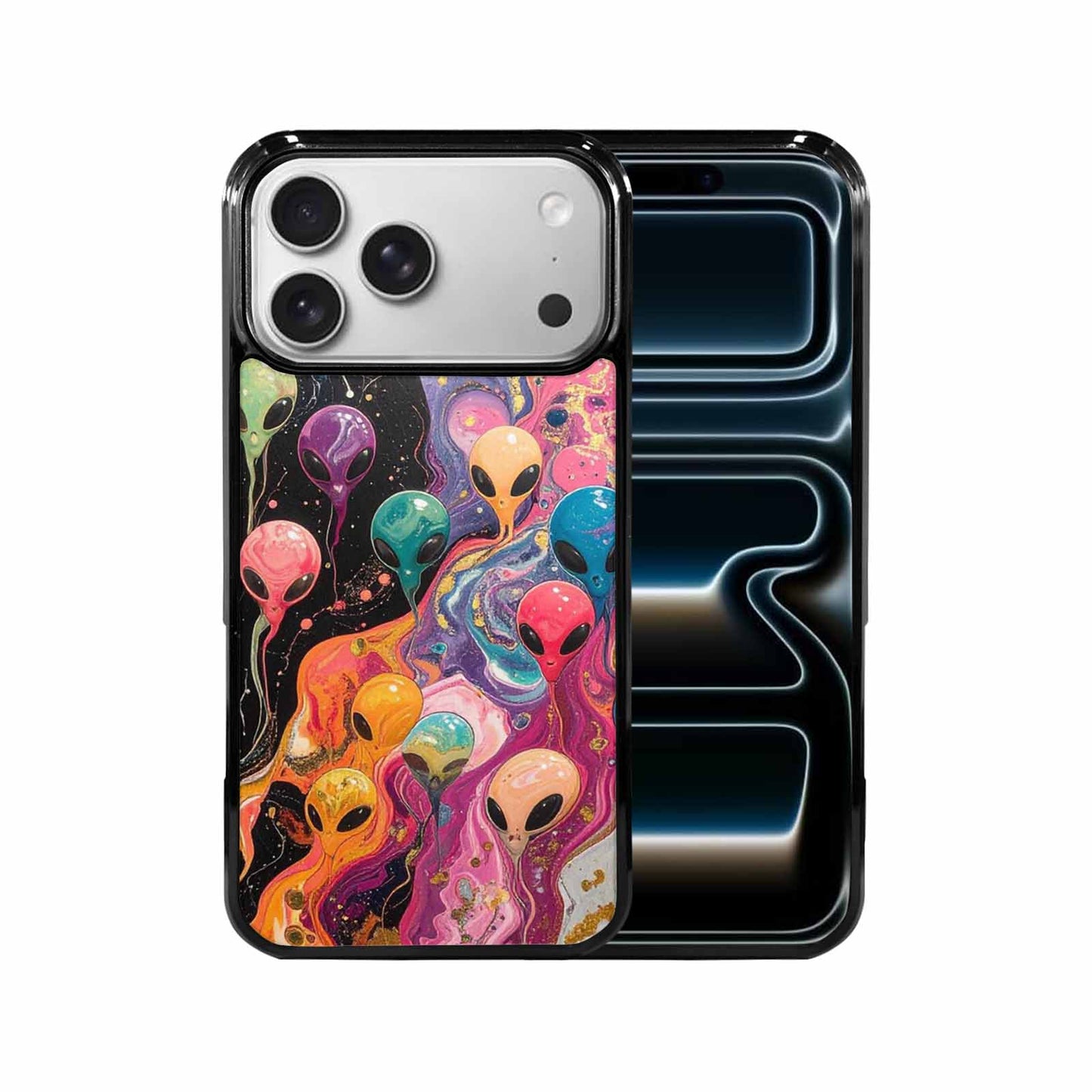 iPhone 17 Pro Max Case — Aliens Marblealiens Pattern Alien Scifi, Custom Designed Case Cover