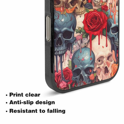 iPhone 16 Pro Max Case — Skulls And Roses Skulls And Roses, Custom Phone Case