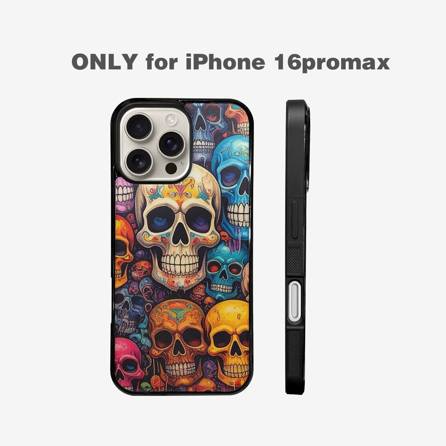 iPhone 16 Pro Max Case — Skulls General Skulls Pattern, Custom Printed Phone Case