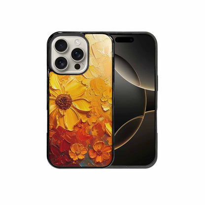 iPhone 16 Pro Case — Impressionist Sunflower Brushstroke Pattern Hundreds Of, Custom Printed Phone Case