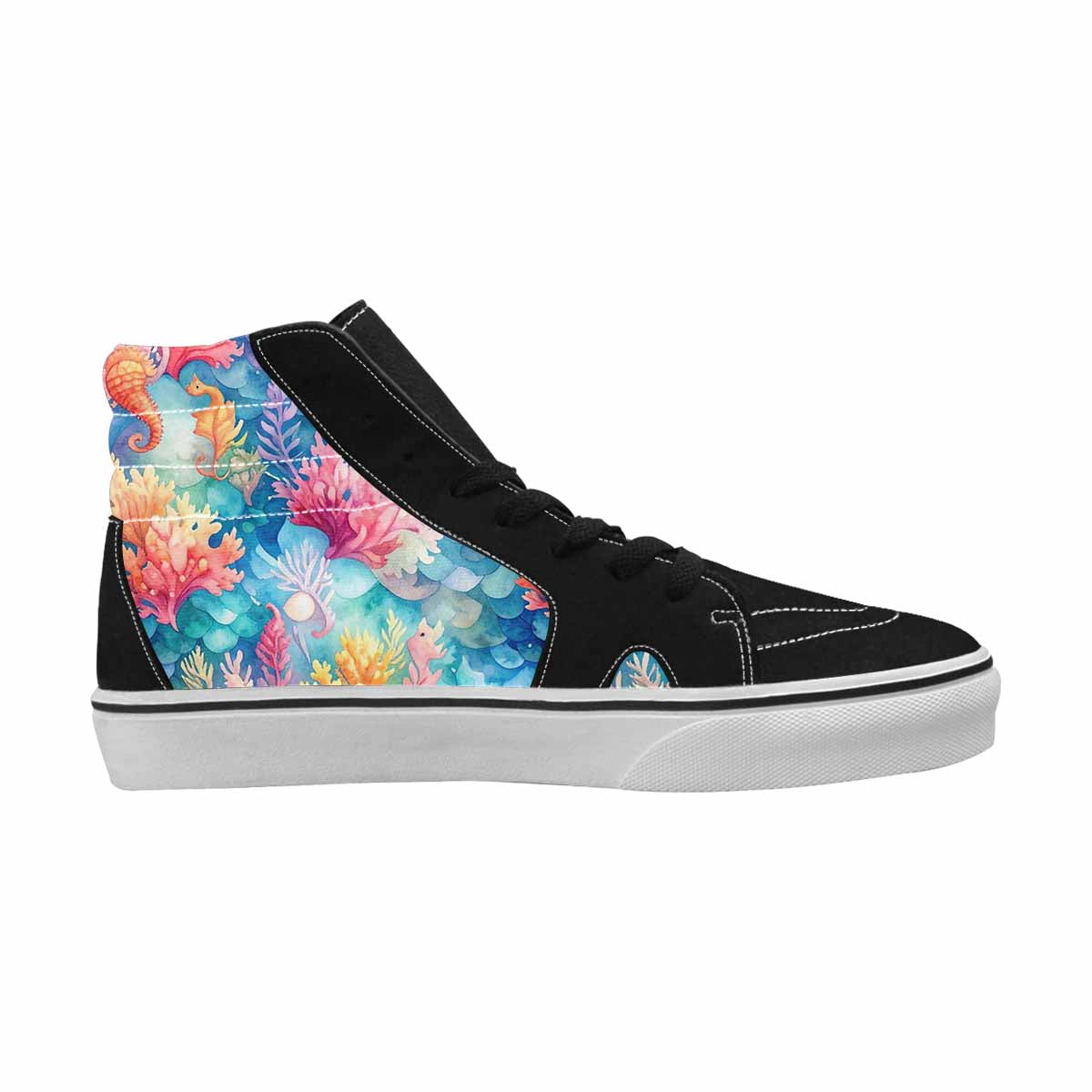 WOMEN'S Fish Scale Coral High Top Canvas Cottagecore Shoes
