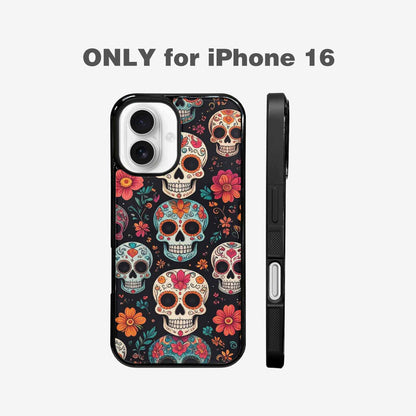 iPhone 16 Case — Dia De Los Muertos Sugar Skull, Custom Printed Phone Case
