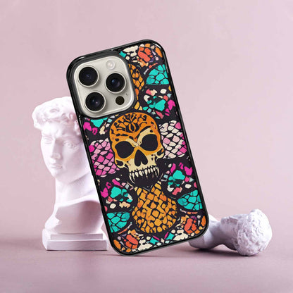 iPhone 16 Pro Case — Snake Print Skull, Custom Print Case Cover