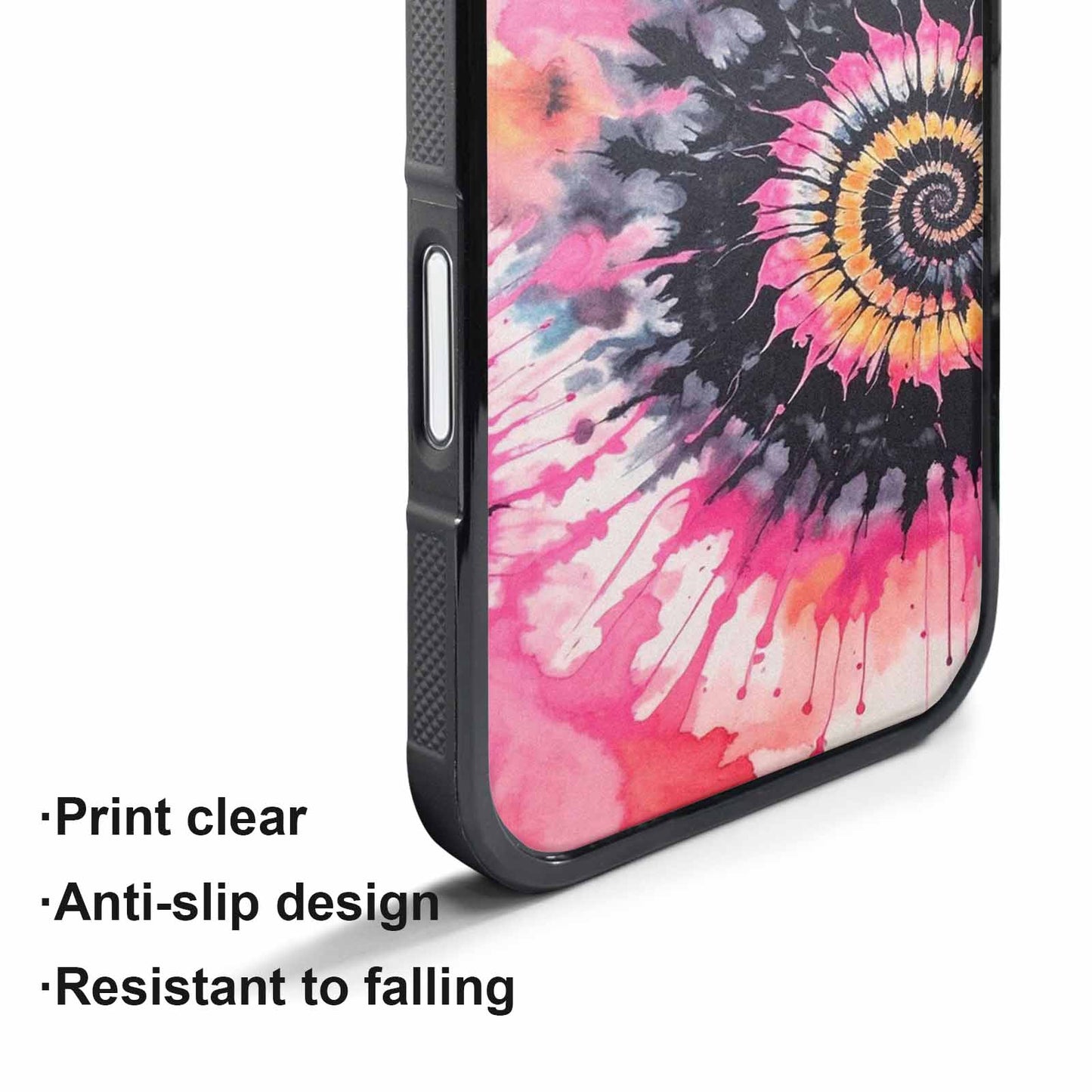 iPhone 17 Pro Max Case — Tie Dye Swirls Black Tie Dye, Custom Made Phone Cover