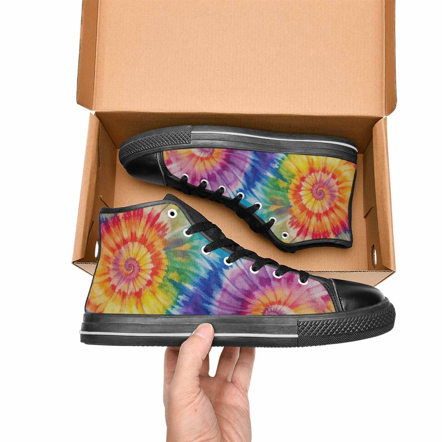MEN'S Tie Dye Swirl High Top Canvas Dreamcore Sneakers
