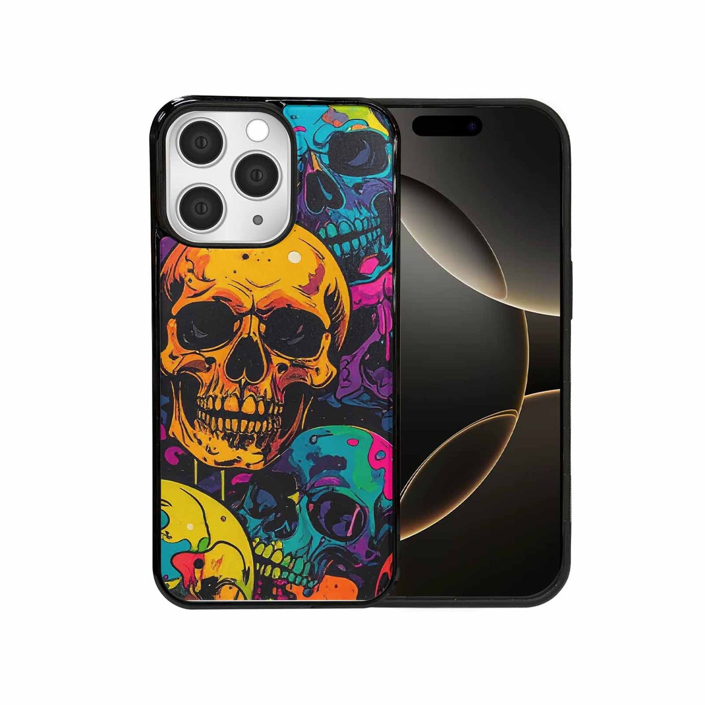 iPhone 15 Pro Max Case — 1000s Of Skulls Digital Camo Drip, Custom Designed Case Cover