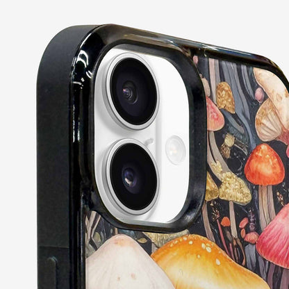 iPhone 16 Case — Mushrooms Pattern Hundreds Of, Custom Print Case Cover