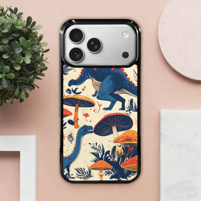 iPhone 17 Pro Max Case — Vintage Dinosaurs Mushroom Retro Vintage, Custom Art Phone Cover