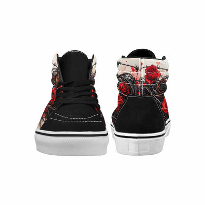 MEN'S Barbed Wire Coil High Top Canvas Dark Academia Custom Sneakers