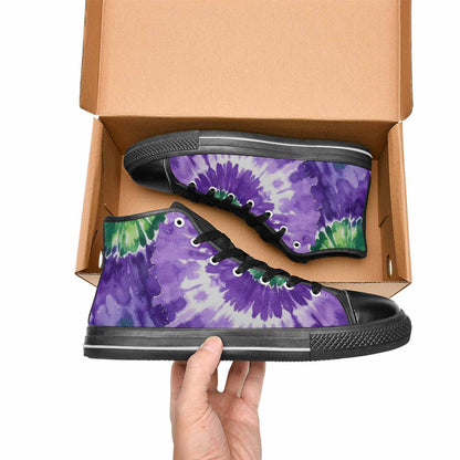 MEN'S Tie Dye - High Top Canvas Wallpaper Art Sneakers