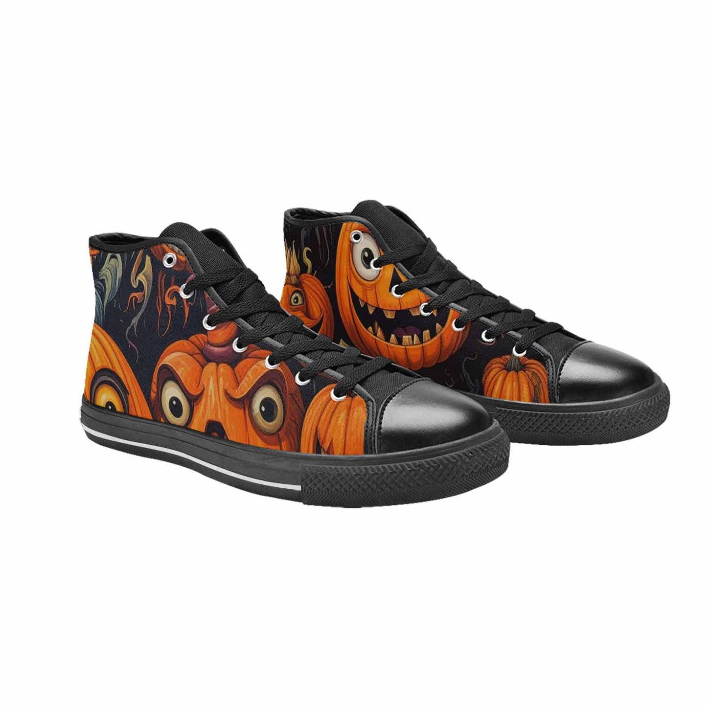 MEN'S Cartoon Pumpkin Monster High Top Canvas Y2K Custom Shoes