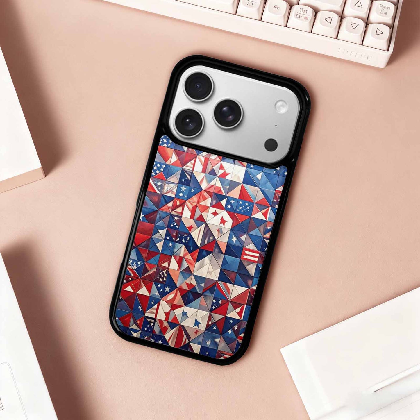 iPhone 17 Pro Case — Small American Flag Stars And Galaxy, Custom Art Phone Cover
