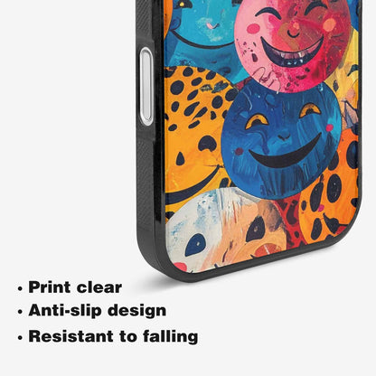 iPhone 16 Case — Smiley Faces Animal Printsmile Kh7 Personalized, Personalized Phone Case