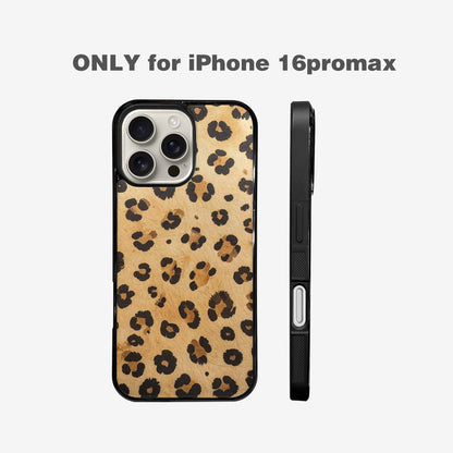 iPhone 16 Pro Max Case — Cheetah Print Sandy Tan Base With, Custom Made Phone Cover