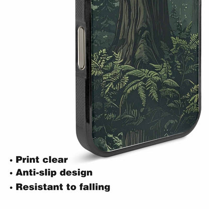 iPhone 15 Pro Max Case — Seamless Pattern Ancient Redwood Forest Giant, Customized Protective Case